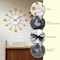 Infinity Instruments Orb Spoke -15in Round Wall Clock, Open Face Design, Metal Spokes with Saffron Orbs 15353SY - alternate 4